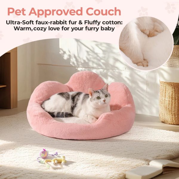 floral bolster cat & dog bed 300