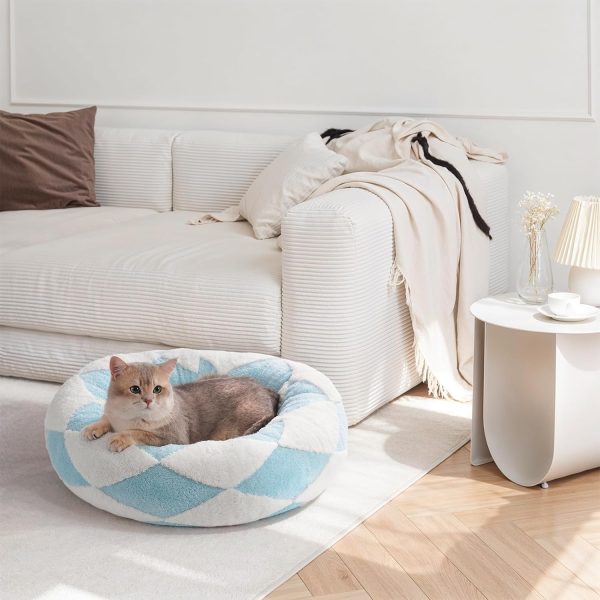 fluffy cat & dog donut bed 12