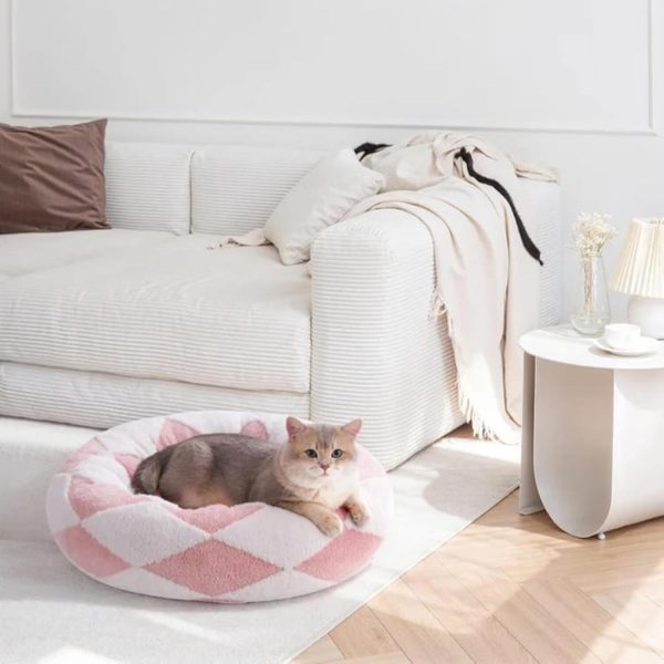 fluffy cat & dog donut bed 16
