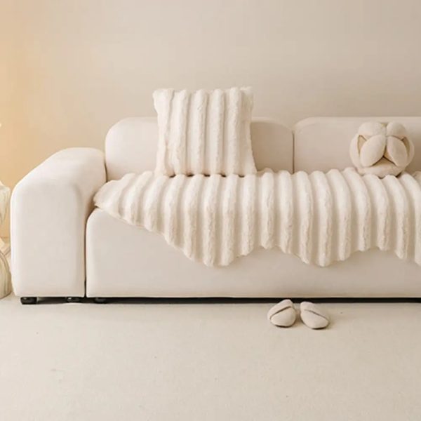 fluffy comfort plush furniture protection decorative couch cover 20