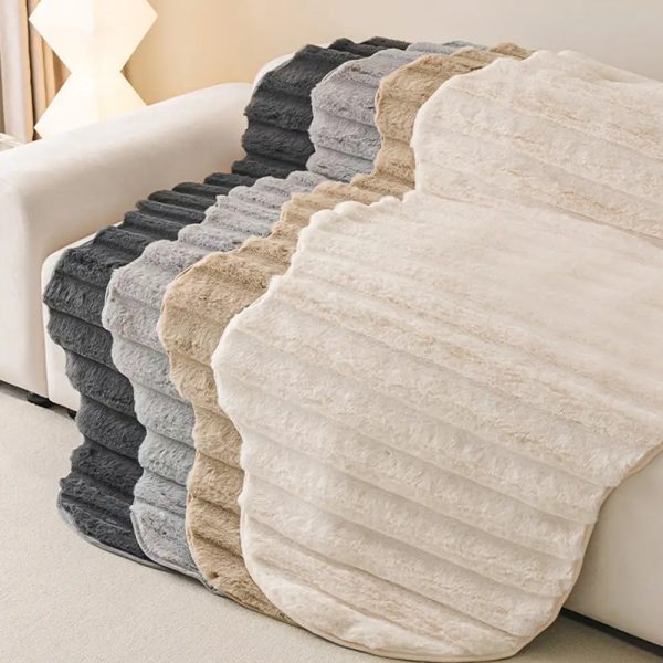 fluffy comfort plush furniture protection decorative couch cover 21
