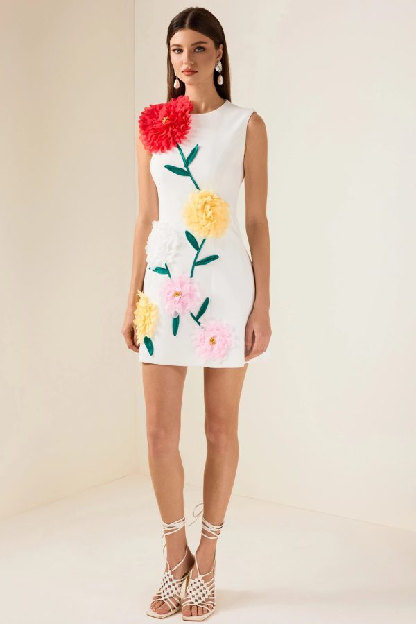 garcia 3d flower sleeveless round neck mini dress 13