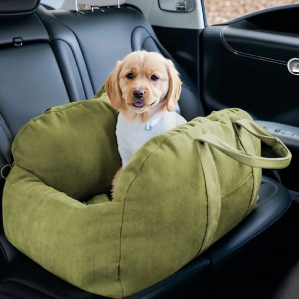 herringbone travel bolster safety puppy dog car seat bed 200