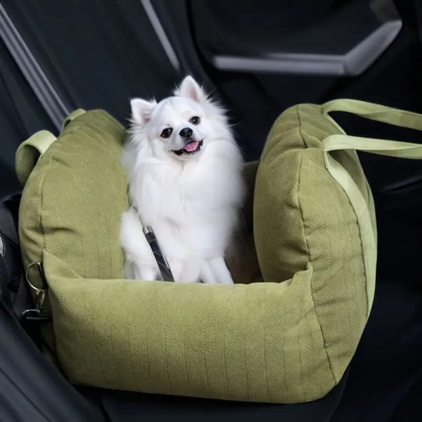 herringbone travel bolster safety puppy dog car seat bed 300