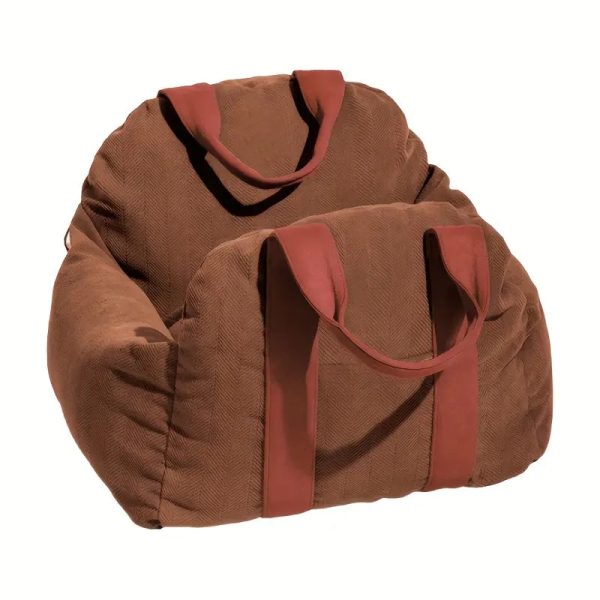 herringbone travel bolster safety puppy dog car seat bed 600