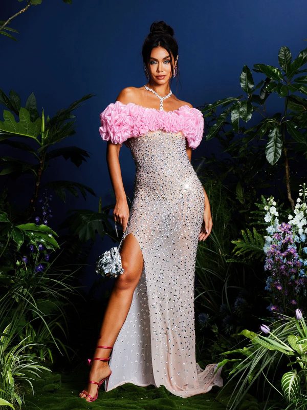 janiela strapless rhinestone split maxi dress 14