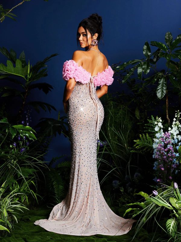 janiela strapless rhinestone split maxi dress 16