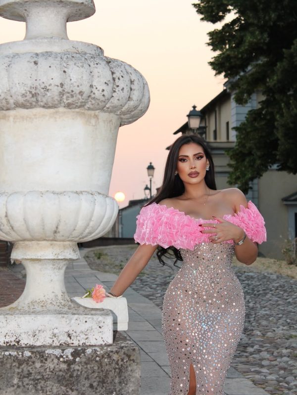 janiela strapless rhinestone split maxi dress 18