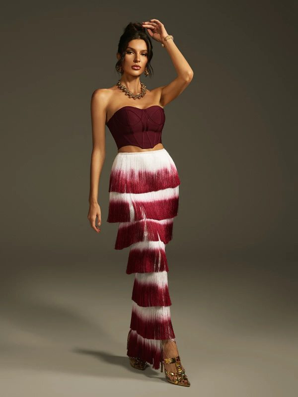 landers ombre fringe skirt set 12