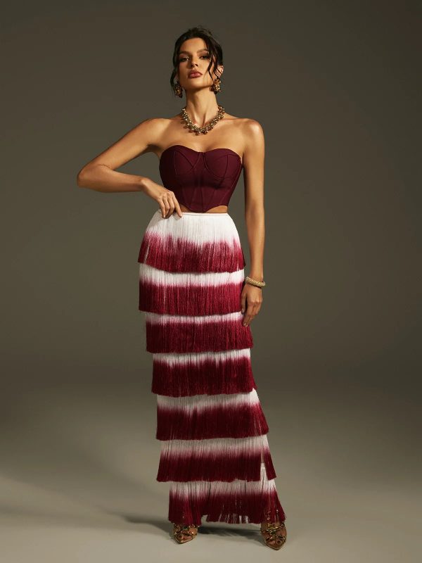 landers ombre fringe skirt set 13