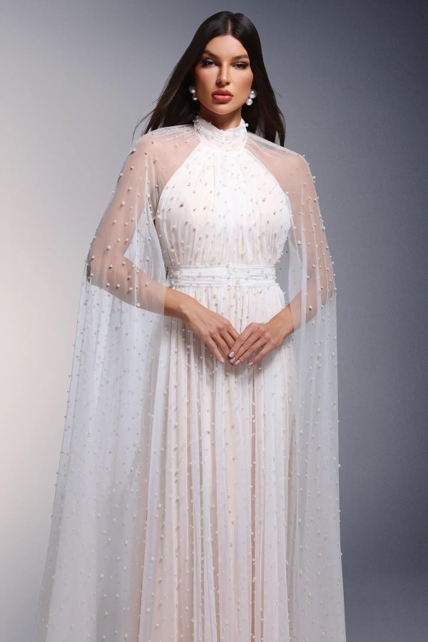 leeto pearl mesh maxi dress 200