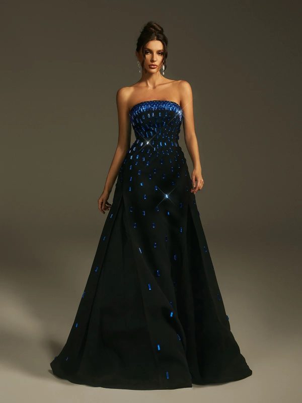 leimomi strapless crystal maxi dress 12