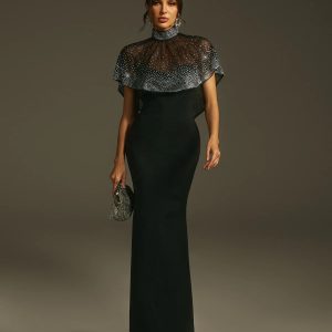 lenah high neck rhinestone bandage maxi dress 11 lenah high neck rhinestone bandage maxi dress 11