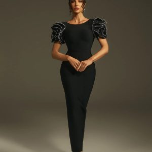 lexine backless rhinestone bandage maxi dress 11 lexine backless rhinestone bandage maxi dress 11