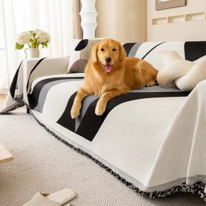 modern art chenille all season universal fit multifunctional couch cover 11