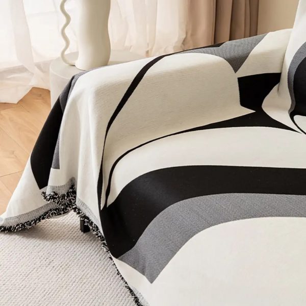 modern art chenille all season universal fit multifunctional couch cover 19