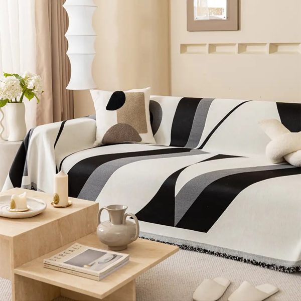 modern art chenille all season universal fit multifunctional couch cover 25