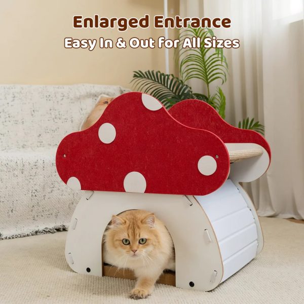 mushroom loft – cat bed & scratcher combo 16