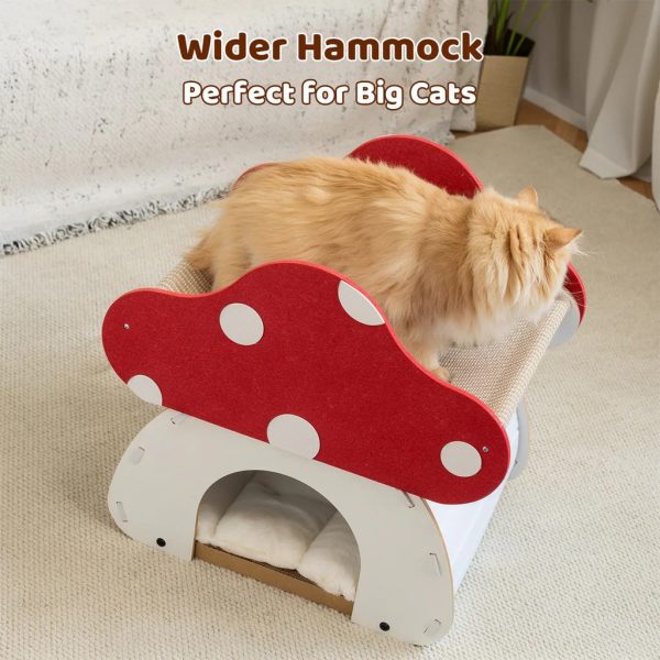 mushroom loft – cat bed & scratcher combo 19