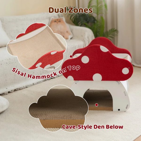 mushroom loft – cat bed & scratcher combo 23