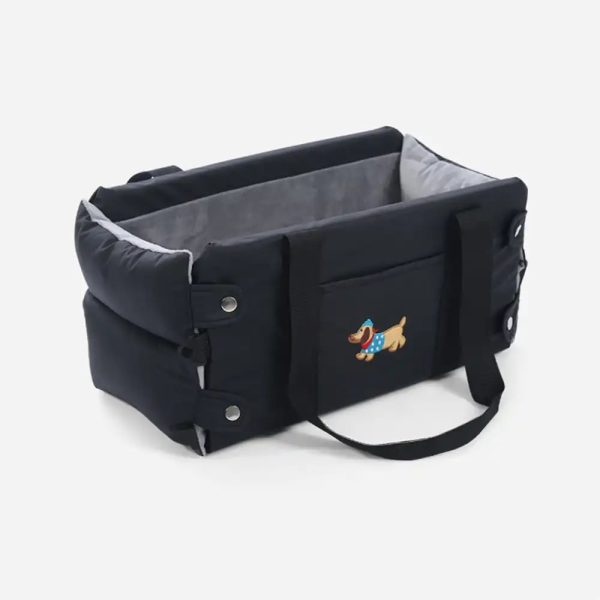 portable travel faux leather waterproof center console pet car seat 22