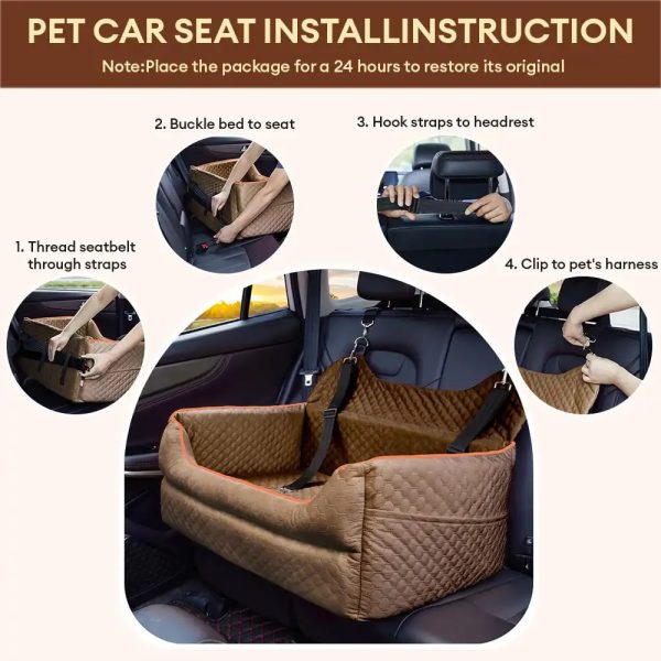 portable washable travel safety large dog car booster seat bed 18