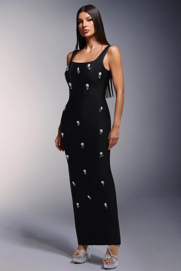 selly diamond bandage sleeveless maxi dress 13