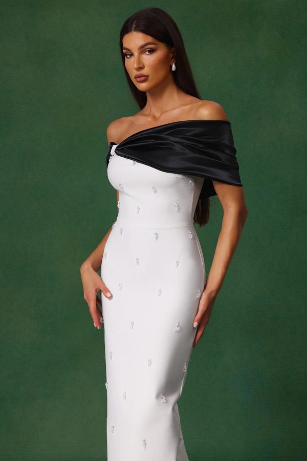 sharla off the shoulder diamond bow maxi dress 15