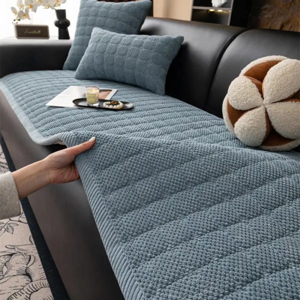 square corduroy anti scratch fabric pet friendly non slip couch cover 17