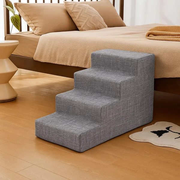 stylish woven anti skid high resilience foam dog steps for beds & couches 20