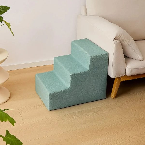 stylish woven anti skid high resilience foam dog steps for beds & couches 21