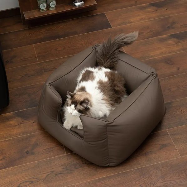 technology fabric square calming support waterproof scratch resistant dog bed 12