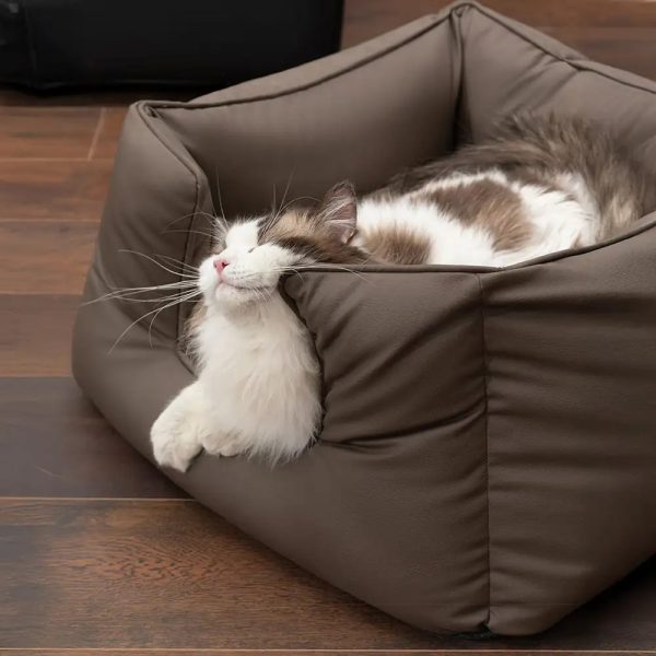 technology fabric square calming support waterproof scratch resistant dog bed 13