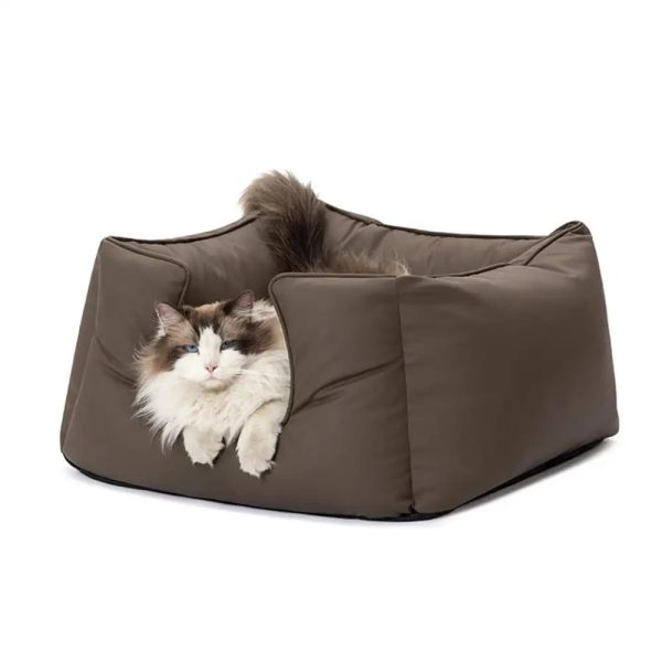 technology fabric square calming support waterproof scratch resistant dog bed 18