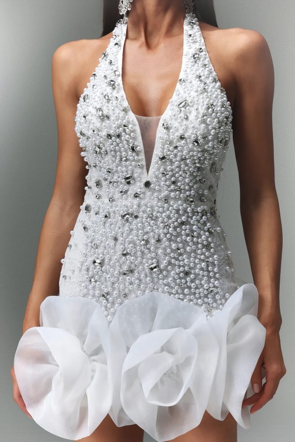 tove sleeveless v neck diamond flowers mini dress 15