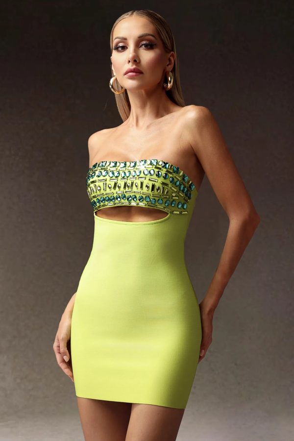 volary strapless diamond bandage mini dress 14