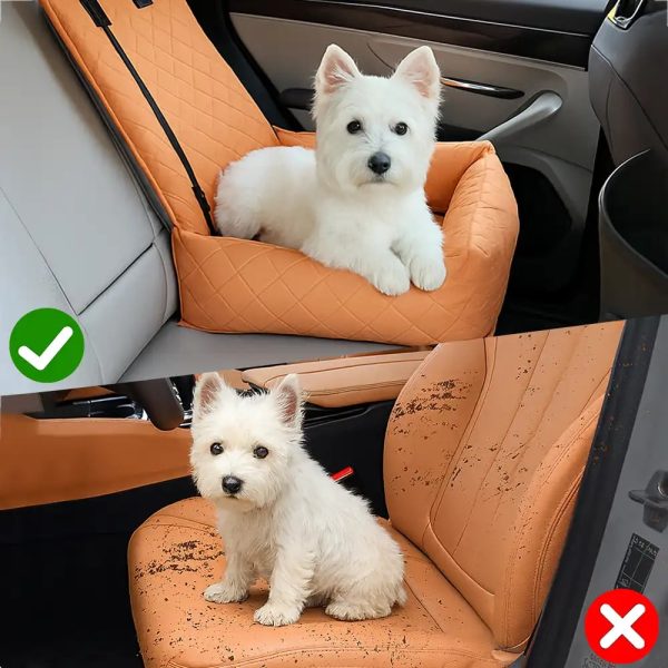water repellent pu leather scratch resistant car travel dog car seat bed 14