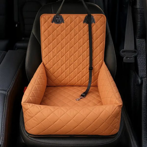 water repellent pu leather scratch resistant car travel dog car seat bed 16