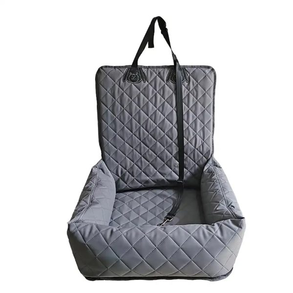 water repellent pu leather scratch resistant car travel dog car seat bed 20