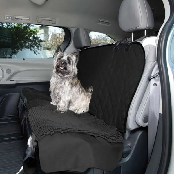 waterproof chenille hammock style car seat cover for dogs 14