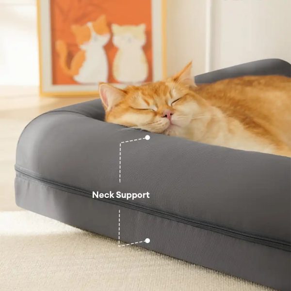 waterproof orthopedic dog bed with l shaped bolster 15