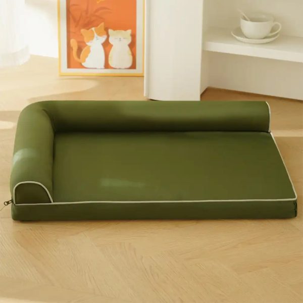 waterproof orthopedic dog bed with l shaped bolster 20