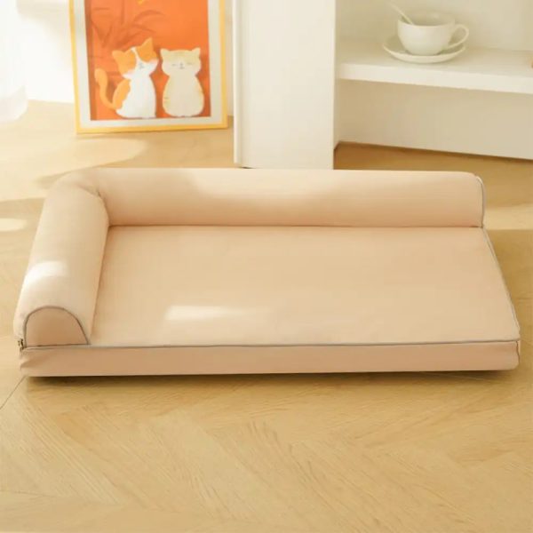 waterproof orthopedic dog bed with l shaped bolster 22