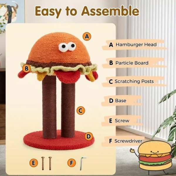 18.5 hamburger cat scratching post 15