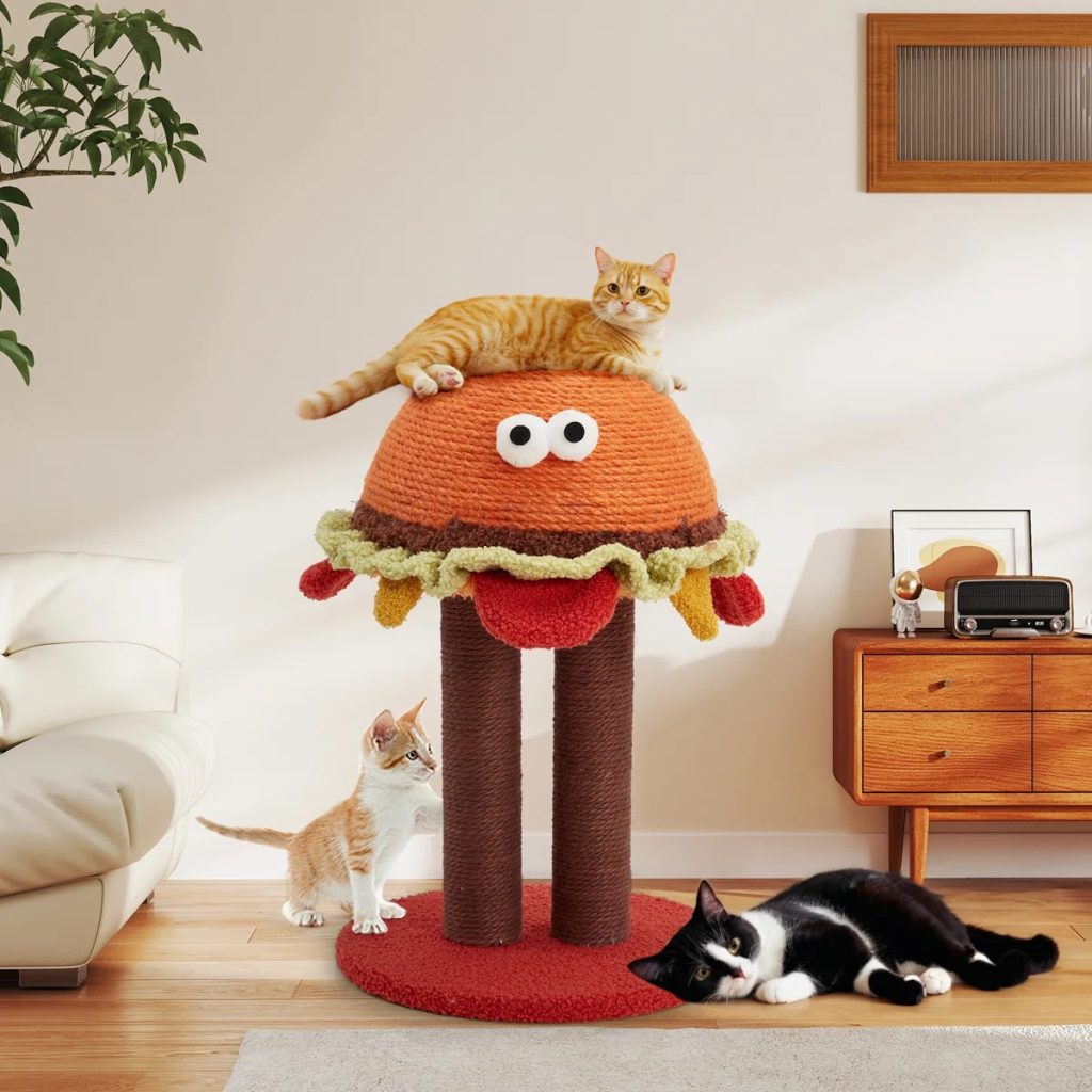 18.5″ hamburger cat scratching post 20