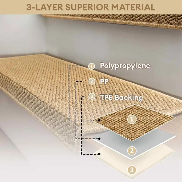 anti scratch faux sisal stair protectors 16