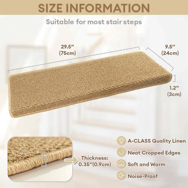 anti scratch faux sisal stair protectors 17