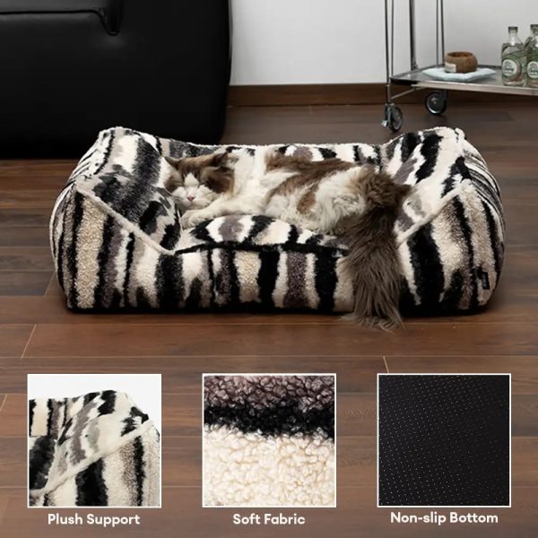 artistic faux lambs wool large dog bed 15