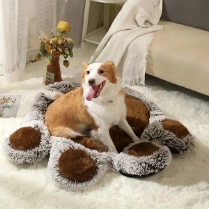 bear paw plush fluffy comfortable large space pet mat 11
