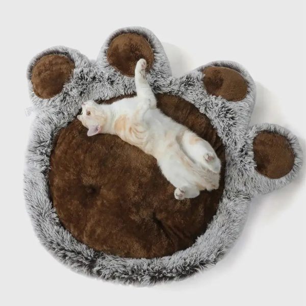 bear paw plush fluffy comfortable large space pet mat 17
